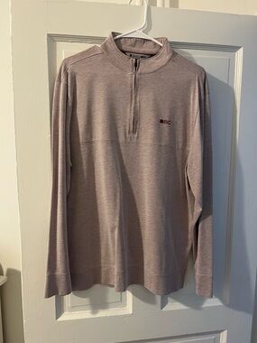 BC Embroidered Quarter-Zip Sweater - Light Mauve